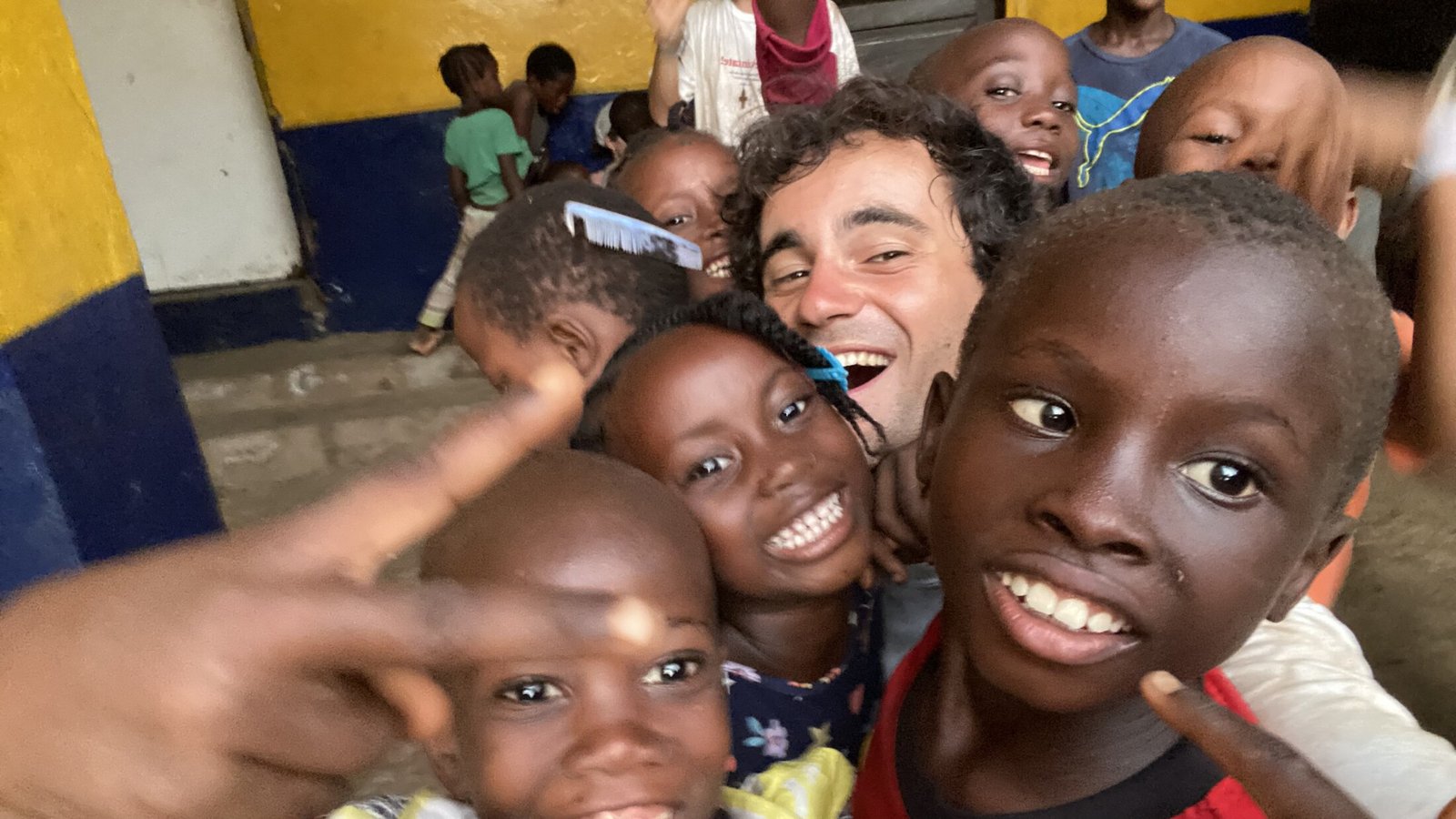 Crowd in West Point, Liberia