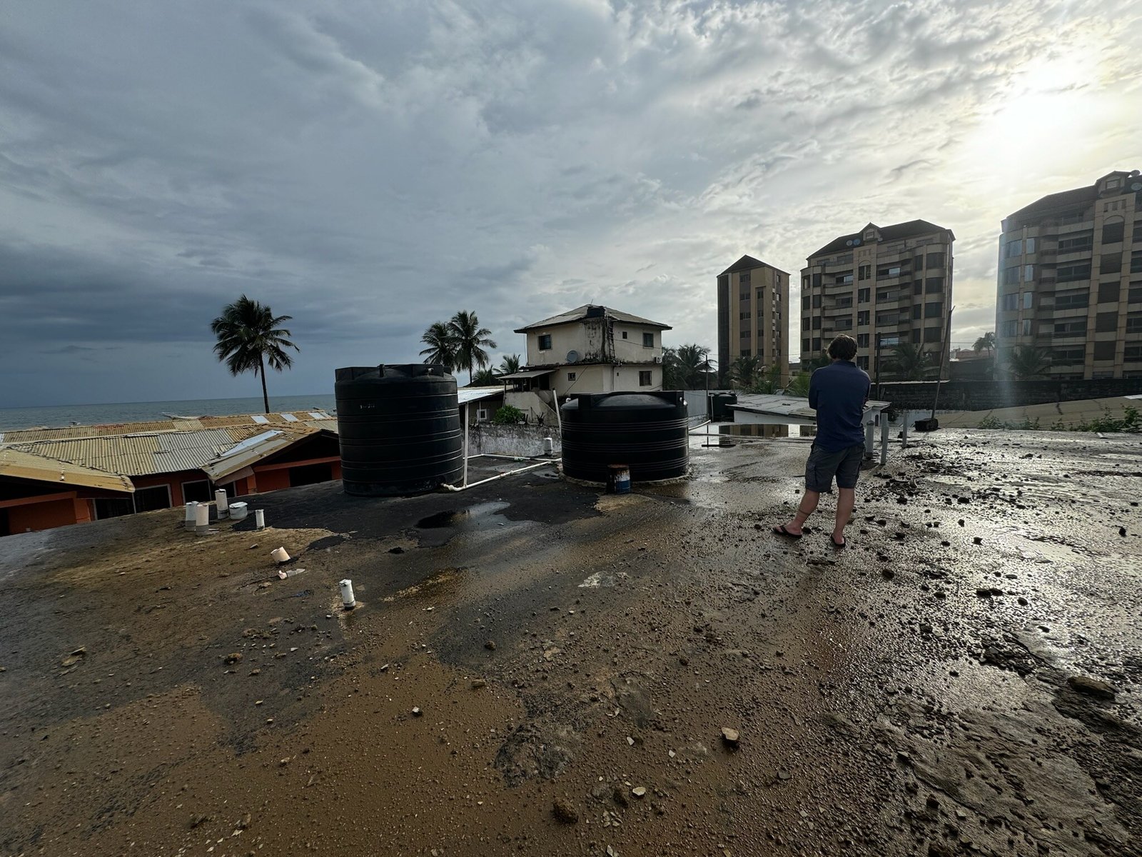 Street after rain in Liberia