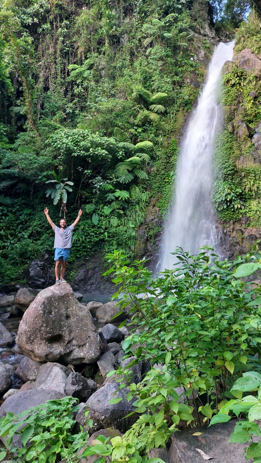 Waterfall in the interior of the island