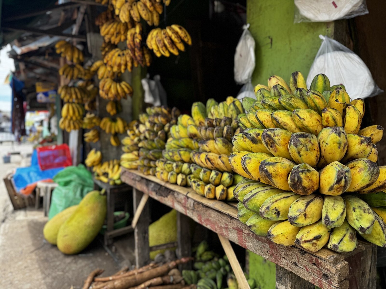 Banana stall at the local market