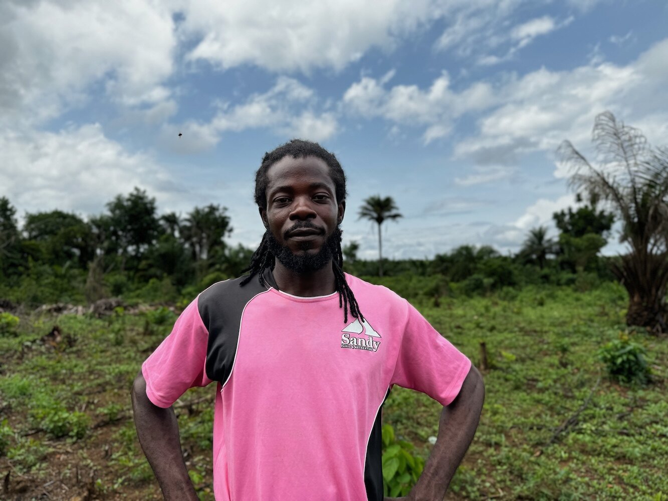 Farmer portrait at the cocoa plantation