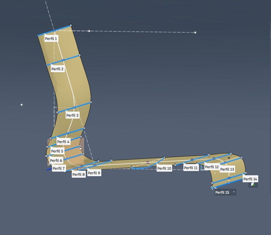 Loft sections in Fusion 360 with consistent perpendicular profiles
