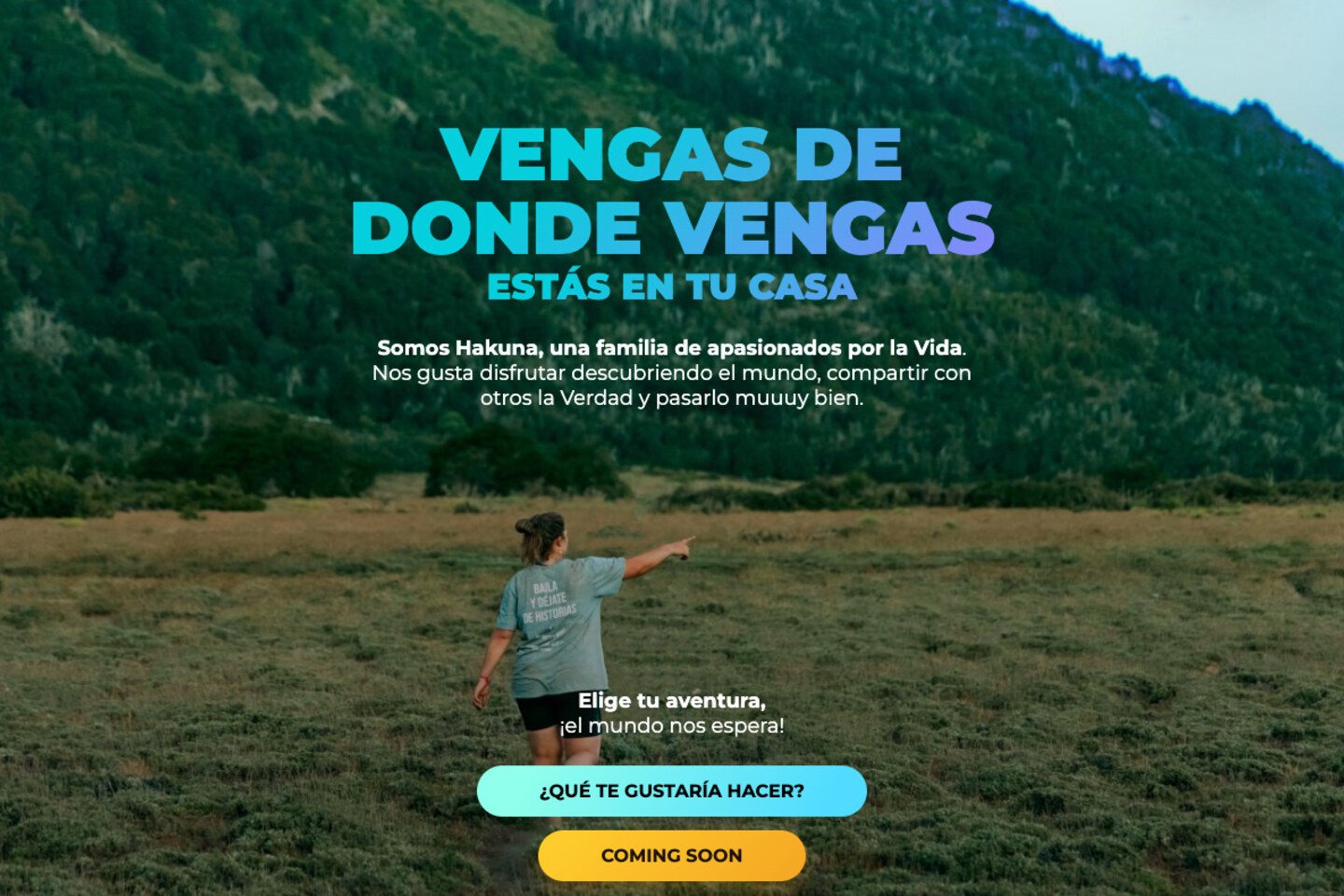 Hakuna.org public website hero