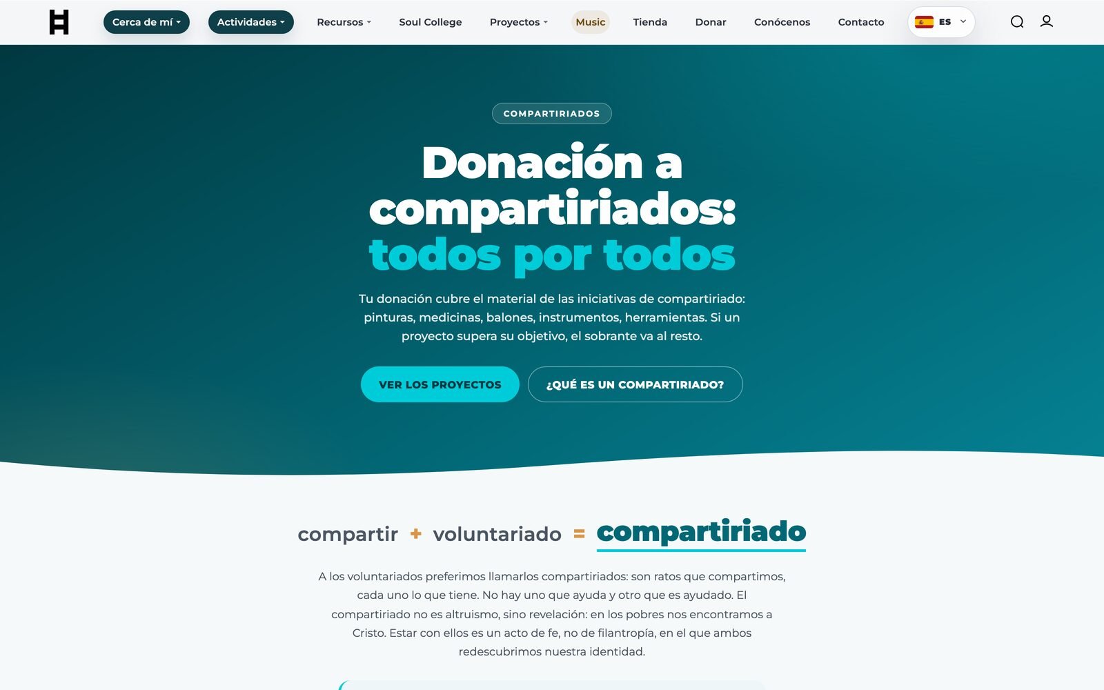 Compartiriados landing hero