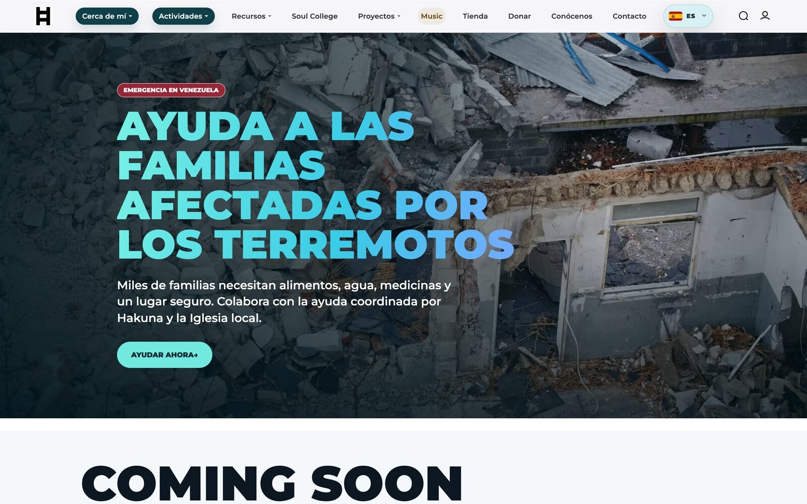 Hakuna.org homepage 2026