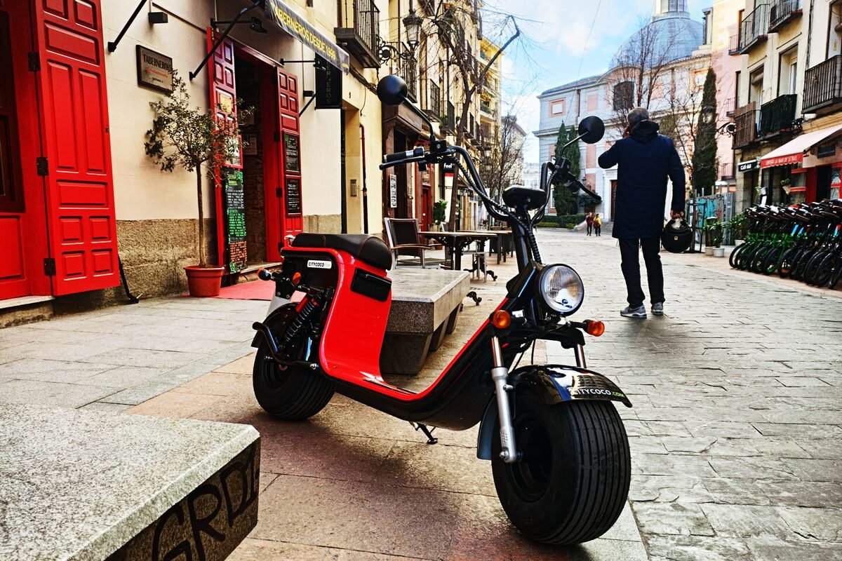 Citycoco electric scooter in Madrid street