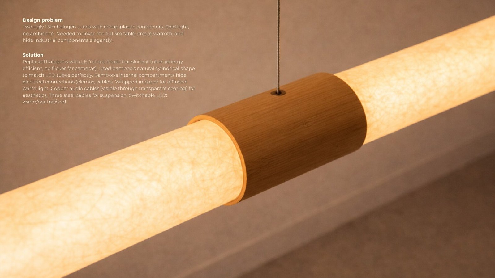 Tondo Lamp bamboo detail